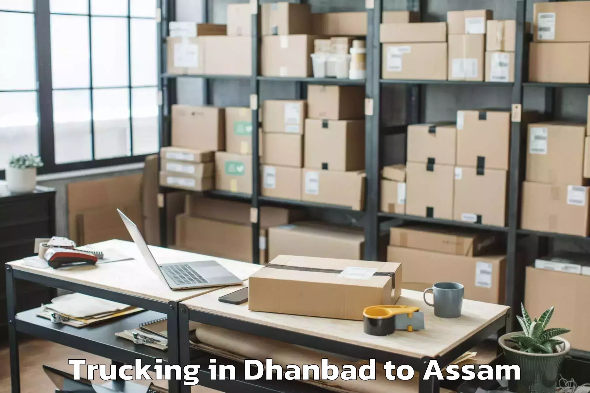 Affordable Dhanbad to Agomani Trucking